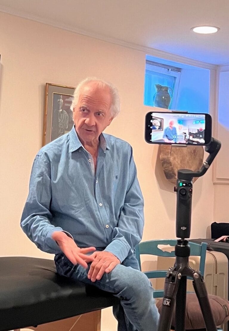 Tommy Thompson leading Alexander Technique class on reconfiguration with trainees, captured during Class 031