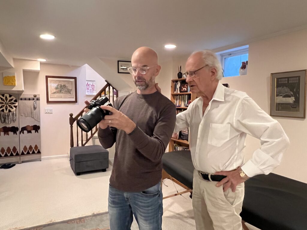 Tommy Thompson observing trainees during an Alexander Technique class while discussing how personal narrative influences movement and coordination